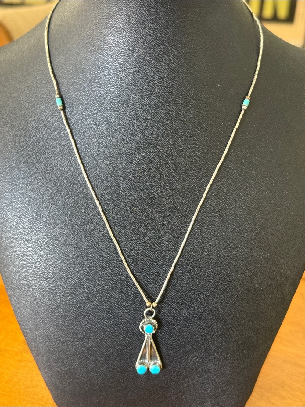 Southwestern turquoise/silver necklace